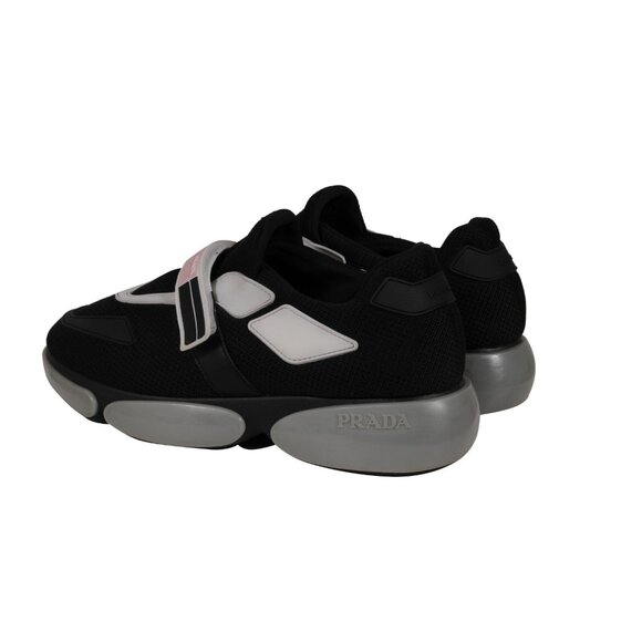 Prada Womens Cloudbust Sneakers US 8.5 EU 38.5 Pink Black White Nylon Trainers - Picture 5 of 11